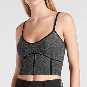 NWOT Express herringbone sweater cropped cami